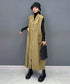 Stand Collar Zip Long Vest